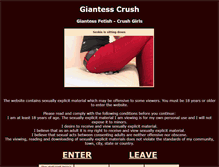 Tablet Screenshot of giantess-crush.com